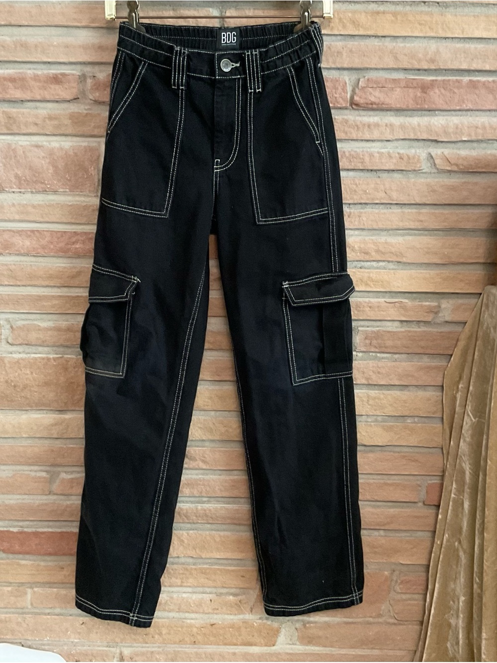 BDG Urban Outfitters Black Skate Jeans Cargo Waist 24